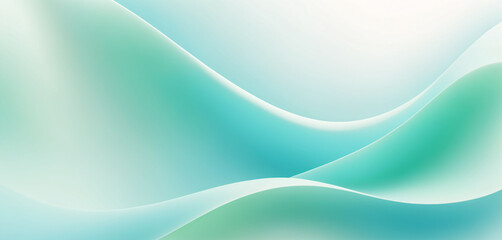 Abstract turquoise wave background with fluid curves and soft gradients