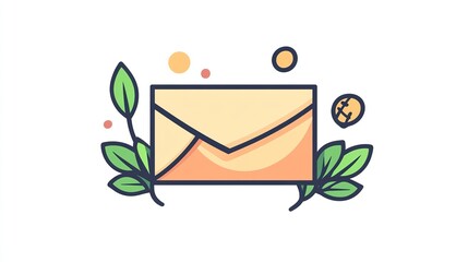 A single vector icon of an invitation card, bold black outline, flat colors, no gradient, simple and modern style, white background, high contrast  png