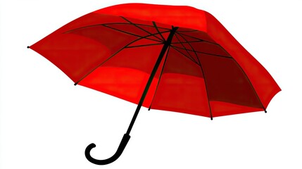A single vector icon of an umbrella, bold black outline, flat colors, no gradient, simple and modern style, white background, high contrast  png