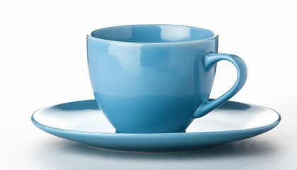 a light blue cup on transparent baackground