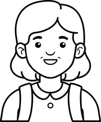 Obraz premium back to school flat character student avatar set thirty seven c eight