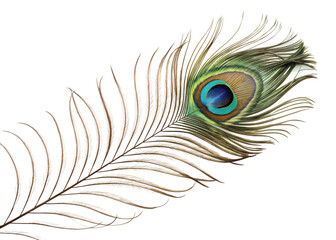 Fototapeta premium Close-Up of Peacock Feathers – Detailed Colorful Plumage with Iridescent Eye Patterns