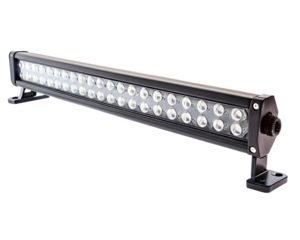 Bright led light bar for automotive or outdoor use, isolated on transparent background