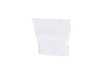 Small Torn Paper Piece with Fold on png Background - Isolated Distressed Element for Notes, Labels,...