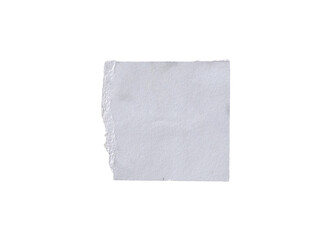 Small Torn Paper Rectangle on png Background - Isolated Distressed Blank Element for Notes, Labels, and Design Overlays, Small Torn Paper Piece with Fold, Ripped paper elements