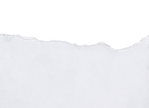 Clean White Torn Paper Edge fream on png Background - Subtle Textured Border for Copy Space and Design Elements, White ripped note, Ripped paper texture, 