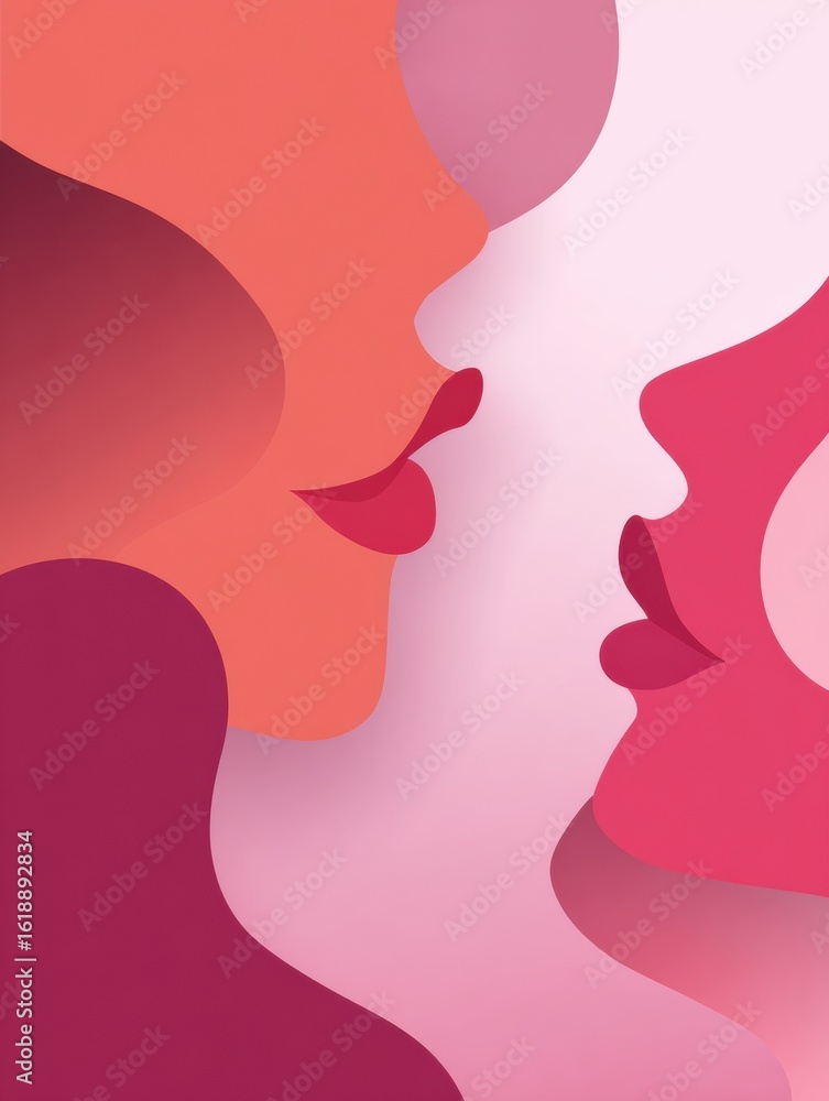 Aufkleber colorful abstract makeup shapes in pop art style create a vibrant and engaging visual experience on 