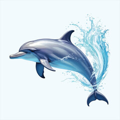 Fototapeta premium Dolphin Vector Design