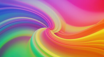 Fototapeta premium Vibrant rainbow swirl abstract background with smooth gradient flow