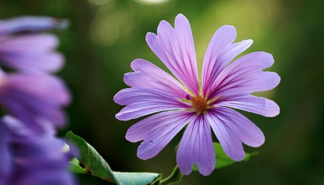 purple flower of dolichos lablab in nature