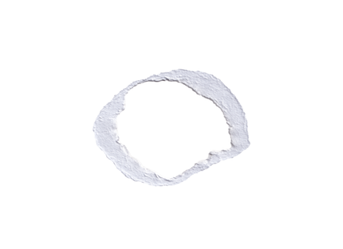 Abstract White Textured Ring round fream on png Background - Irregular Circle Shape with Rough Edges for Overlay and Design Elements, Ripped torn paper edges, 