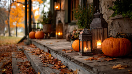 Obraz premium halloween pumpkin in the park