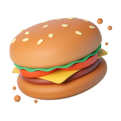 hamburger on a white background