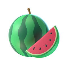 vector illustration of a watermelon