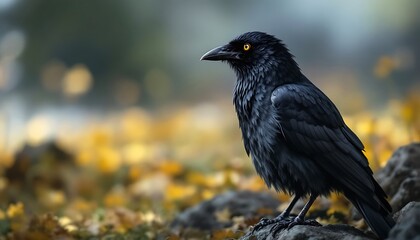 crow on the ground