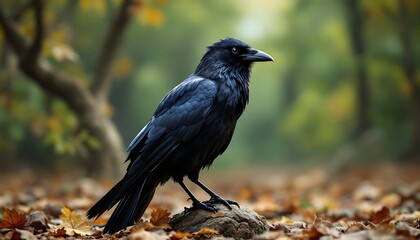crow on the ground