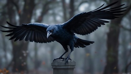 crow on the ground
