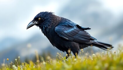 crow on the ground