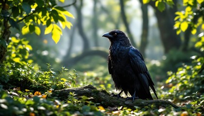 crow on the ground