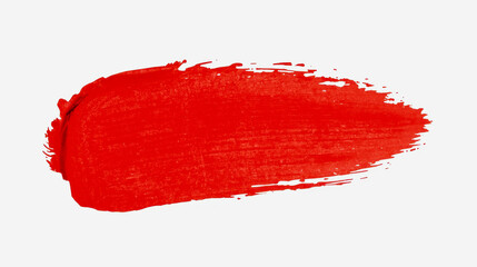 Red paint splash on a white background shows texture