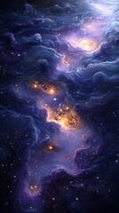 Cosmic nebula stars deep space brilliance illustration
