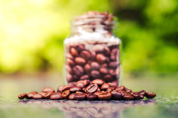Roasted coffee beans