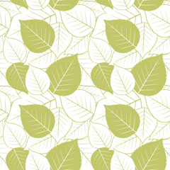 Obraz premium Seamless pattern with autumn leaves. Vector illustration.