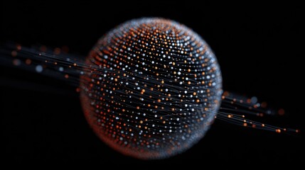 glowing sphere network connection