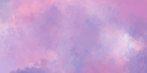Abstract vintage watercolor background with pink and purple cloud patterns, a textured grunge design with aged wall and sky-like illustrations. luminous, paper, fire, wallpaper, space, color, paint.