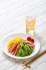 冷やし中華　夏の家庭料理