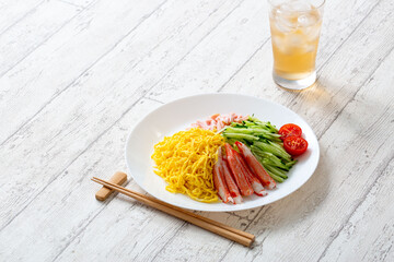 冷やし中華　夏の家庭料理