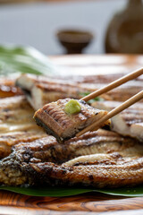国産ウナギの白焼き