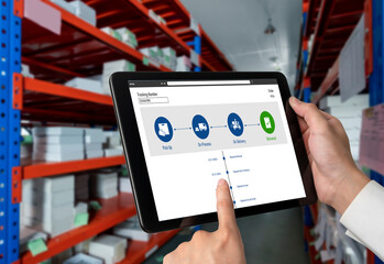Delivery tracking system for e-commerce and modish online business to timely goods transportation...