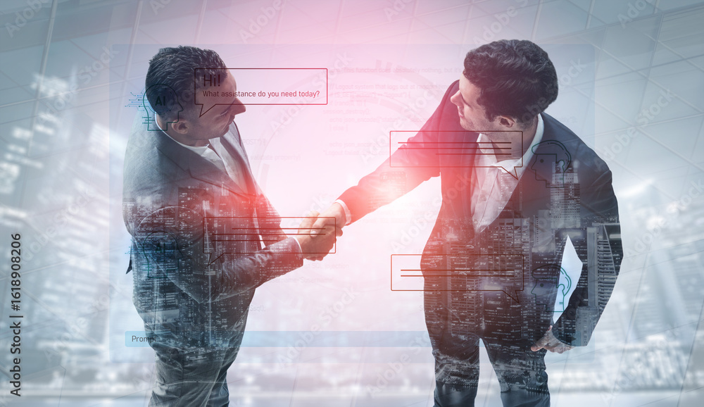 Poster ai chatbot interface facilitates communication, chatbot, and ai interaction for automated user suppo