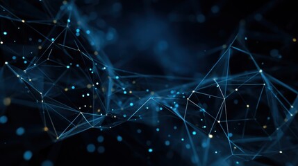 glowing blue network connections abstract