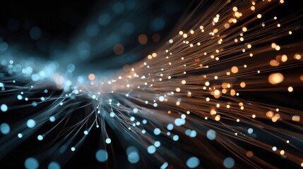 Naklejka premium glowing fibers abstract stream light