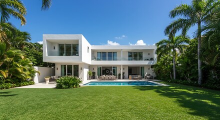 Obraz premium luxury home with swimming pool