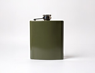Durable military water flask in olive green, designed for rugged outdoor use, ideal for hiking, camping, and tactical activities, featuring a secure screw cap design.