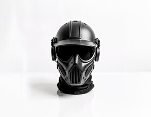 Modern tactical mask designed for protection and security in high-intensity environments, featuring a sleek design and compatibility with tactical gear, essential for professionals.