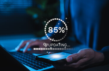 Update software application upgrade technology concept. Software update or Operating system, patch...