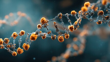 dna strand abstract close up