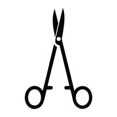 Surgical Scissors Vector Illustration Medical Instrument Healthcare Icon