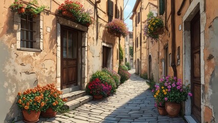 Quaint Italian alleyway