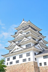 Naklejka premium 福山城 天守閣を見上げる 広島県福山市