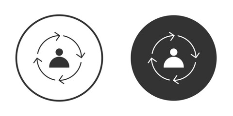 Life cycle icon, flat vector simple element illustration from editable concept