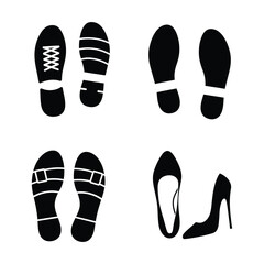 Footprint Collection Shoe and Footwear Prints for Diverse Activities and Occasions