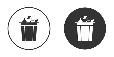 Food waste icon, flat vector simple element illustration from editable concept