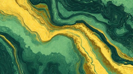 abstract green gold swirling texture