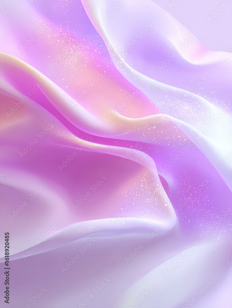 Poster close-up view of vibrant skin texture with luminous glowing particles against a minimalist backdrop 