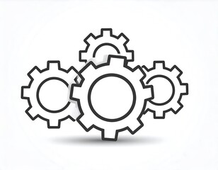 Interlocking gears in a graphic design